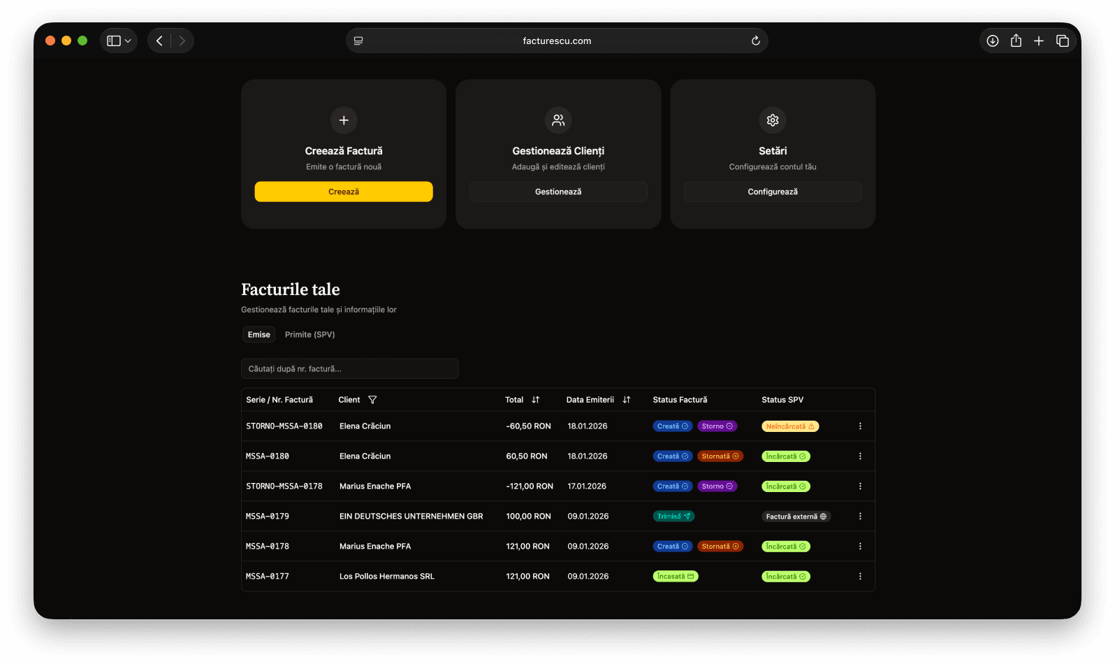 Dashboard Desktop Dark